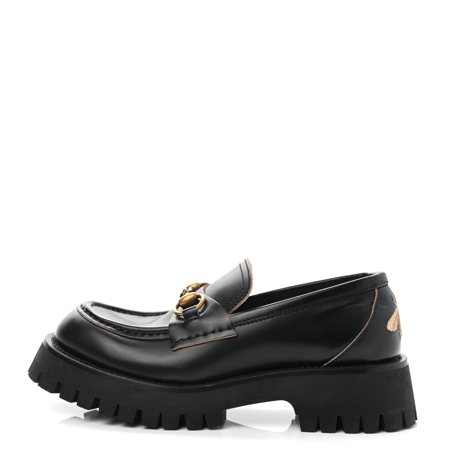 Gucci Cordovan Lux Womens Harald Horsebit 25mm Platform Loafers 36 Black 1 of 8