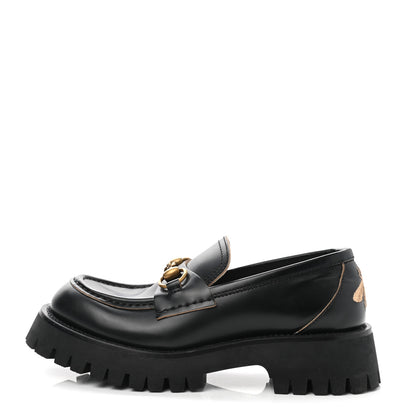 Gucci Cordovan Lux Womens Harald Horsebit 25mm Platform Loafers 36 Black 1 of 8