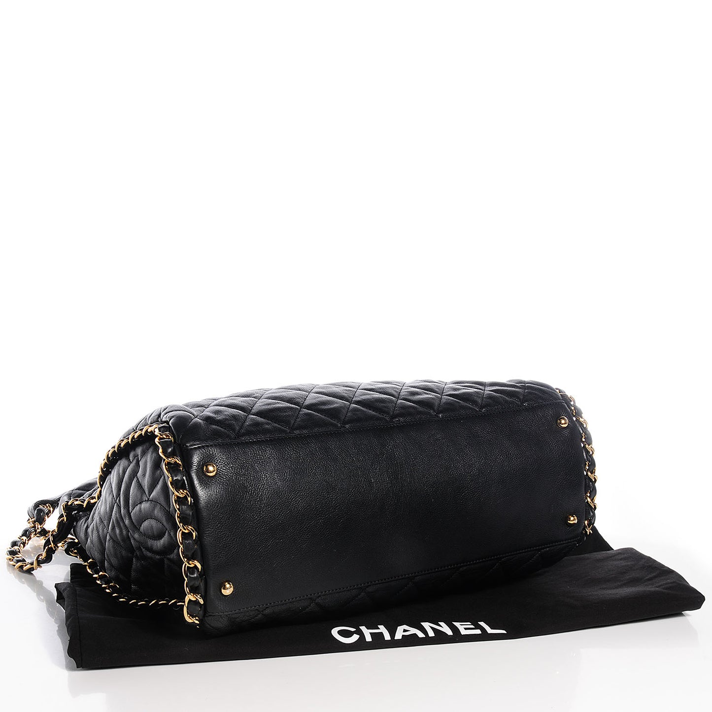 Calfskin Large Chain Me Hobo Black