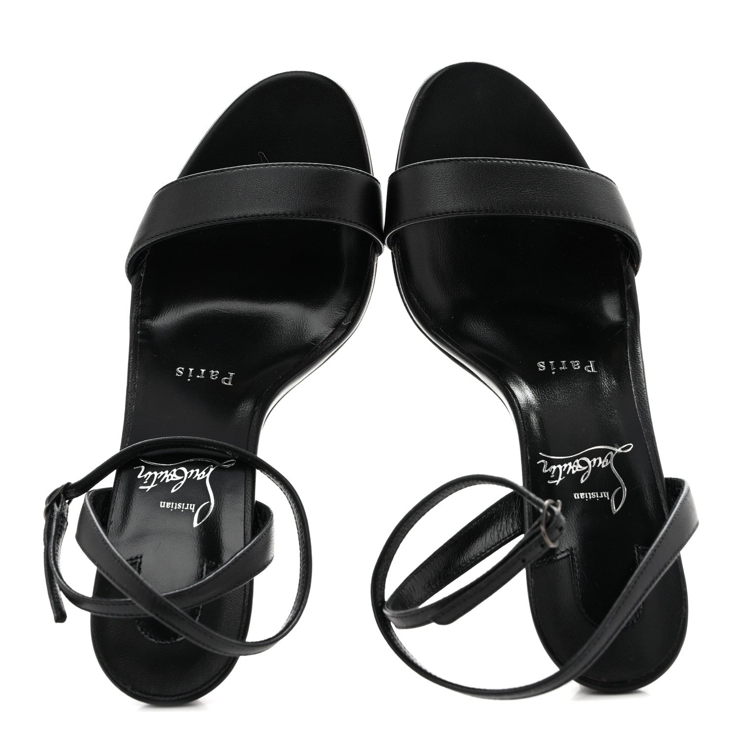 Christian Louboutin Nappa Loubigirl 85 Sandals 36.5 Black 2 of 9