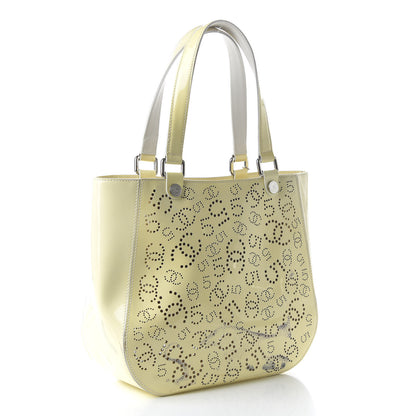 Chanel Patent Perforated CC No 5 Tote Yellow 3 of 12