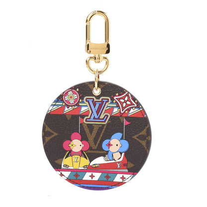 Louis Vuitton Monogram 2020 Christmas Animation Bumper Cars Bag Charm Key Ring Coquelicot 1 of 4