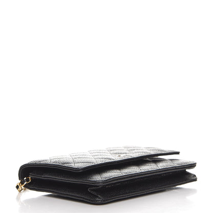 Chanel Caviar Quilted Wallet On Chain WOC Black 4 of 9