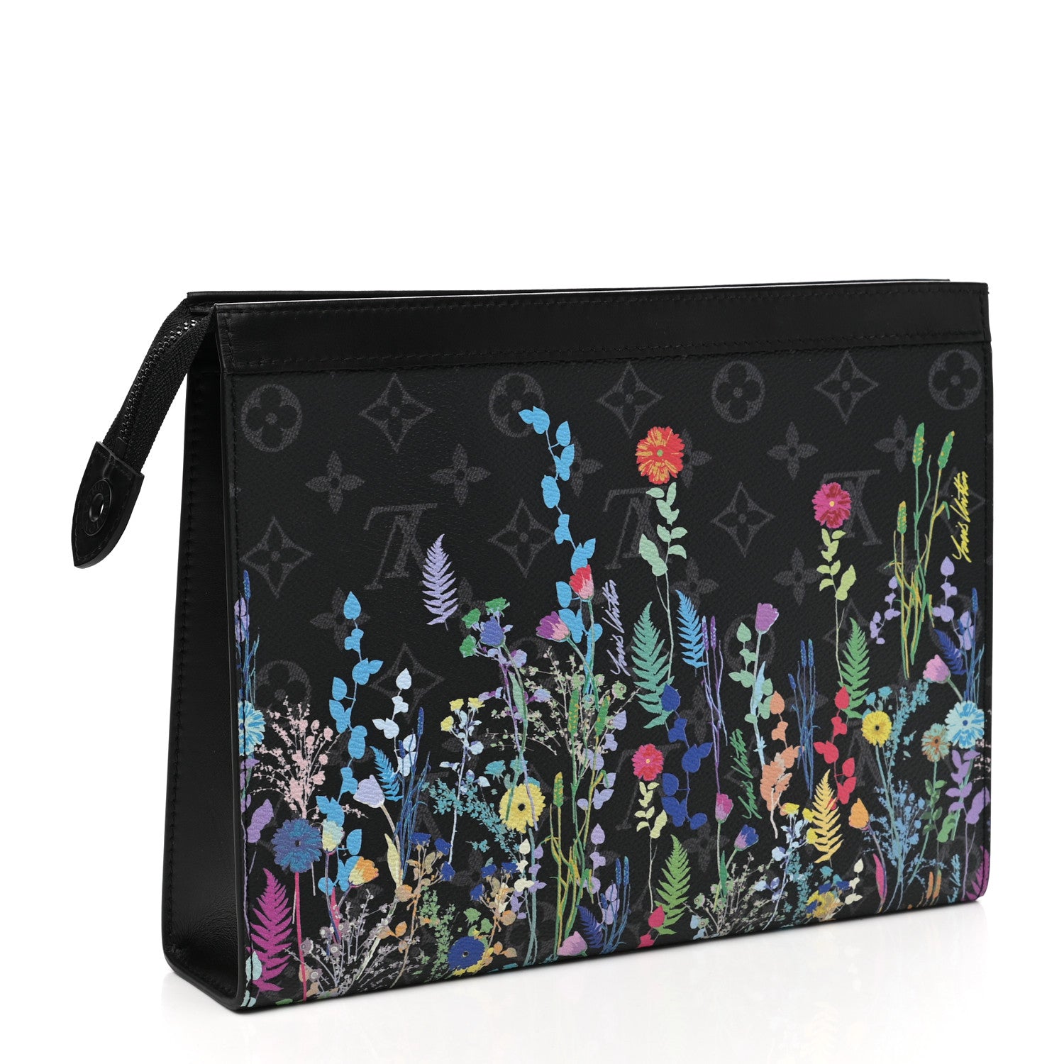 Louis Vuitton Monogram Eclipse Folia Pochette Voyage MM 3 of 9