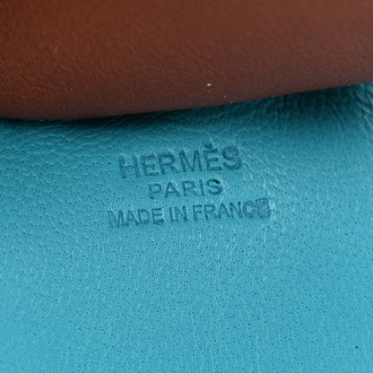Hermes Milo Lambskin Grigri Rodeo Horse Bag Charm GM Bleu Azteque Bleu Electrique Fauve 3 of 3