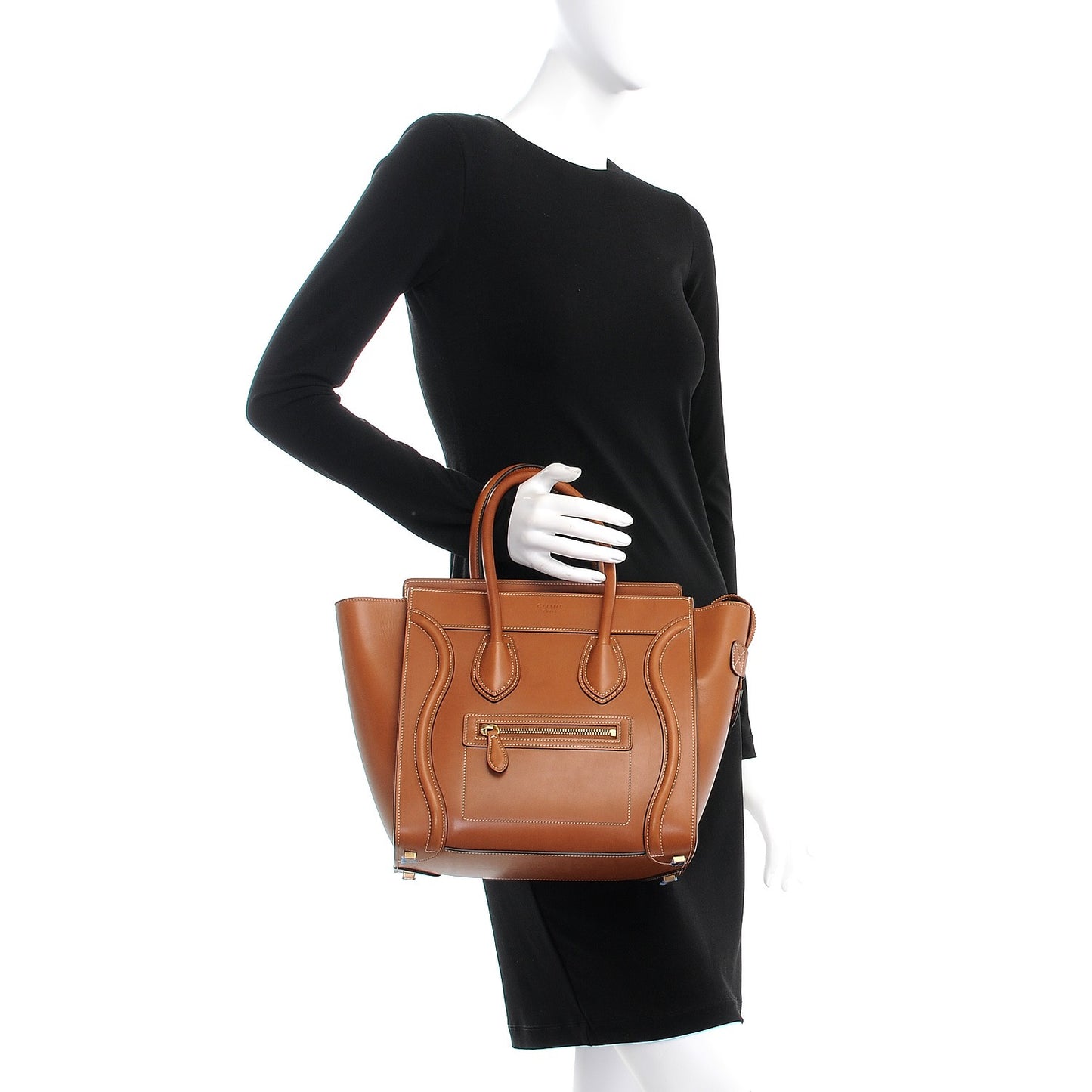 Natural Calfskin Micro Luggage Tan