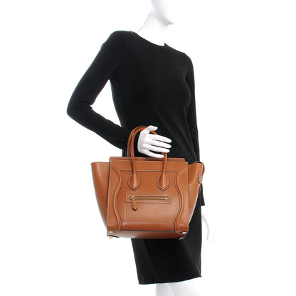Celine Natural Calfskin Micro Luggage Tan 2 of 8
