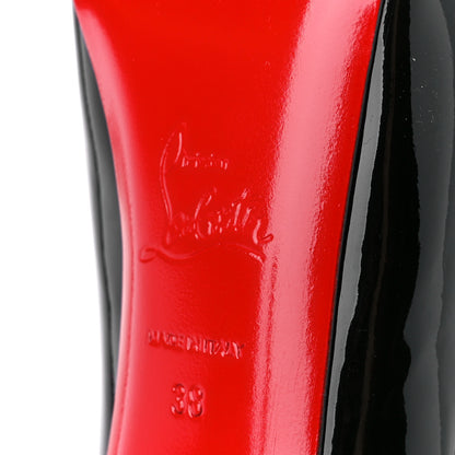 Christian Louboutin Patent New Very Prive 120 Pumps 38 Black Red 6 of 8