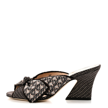 Fendi Jacquard FF Fabric Ffreedom Mules 36 Black 1 of 7