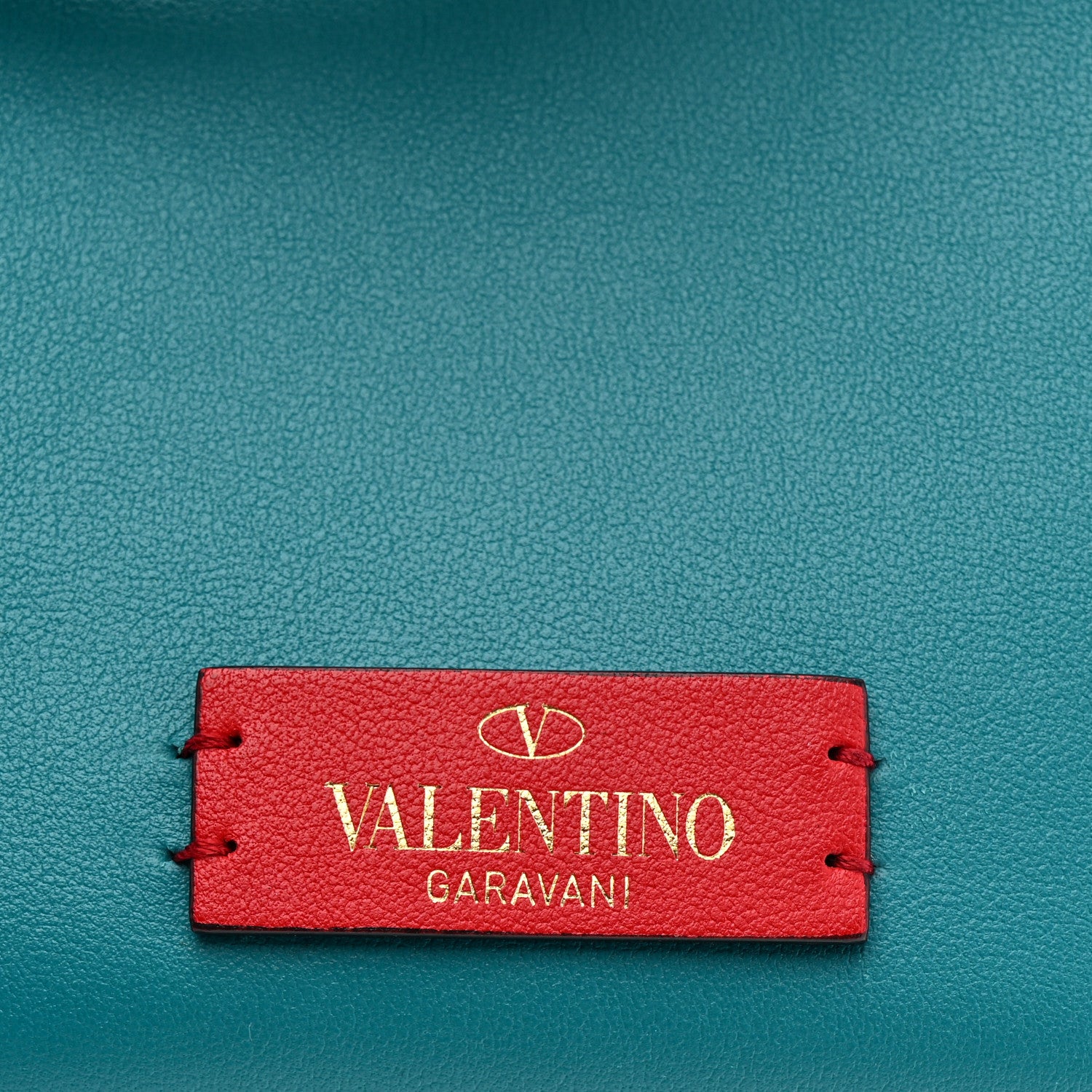 Valentino Garavani Calfskin Vlogo Bucket Bag Blue 7 of 10