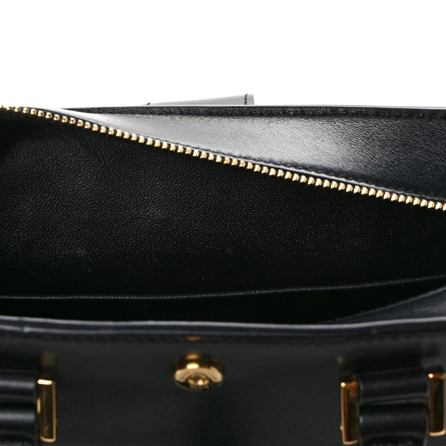 SAINT LAURENT Calfskin Monogram Baby Cabas Black