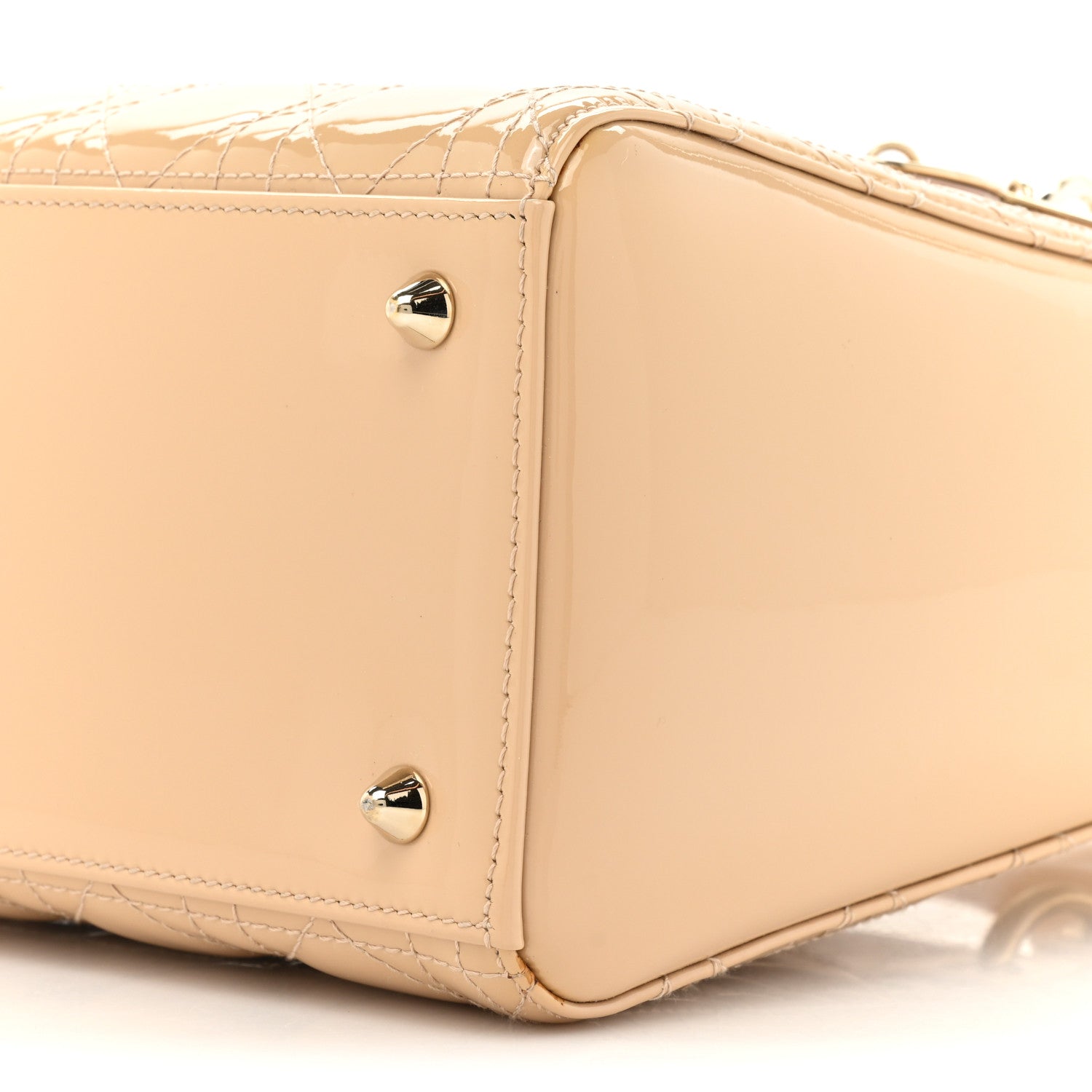 Christian Dior Patent Cannage Medium Lady Dior Beige 8 of 15