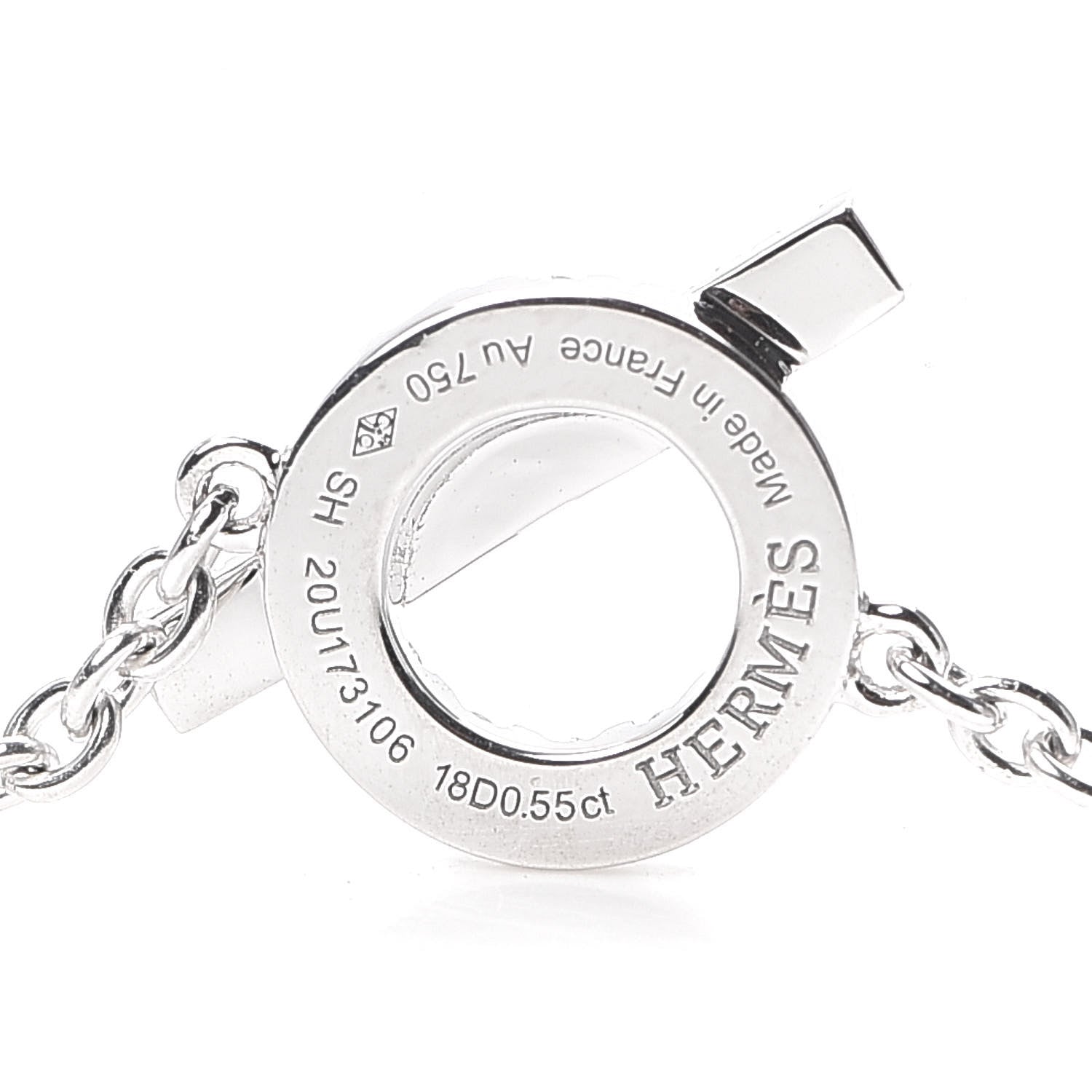 Hermes 18K White Gold Diamond Finesse Bracelet SH 4 of 5