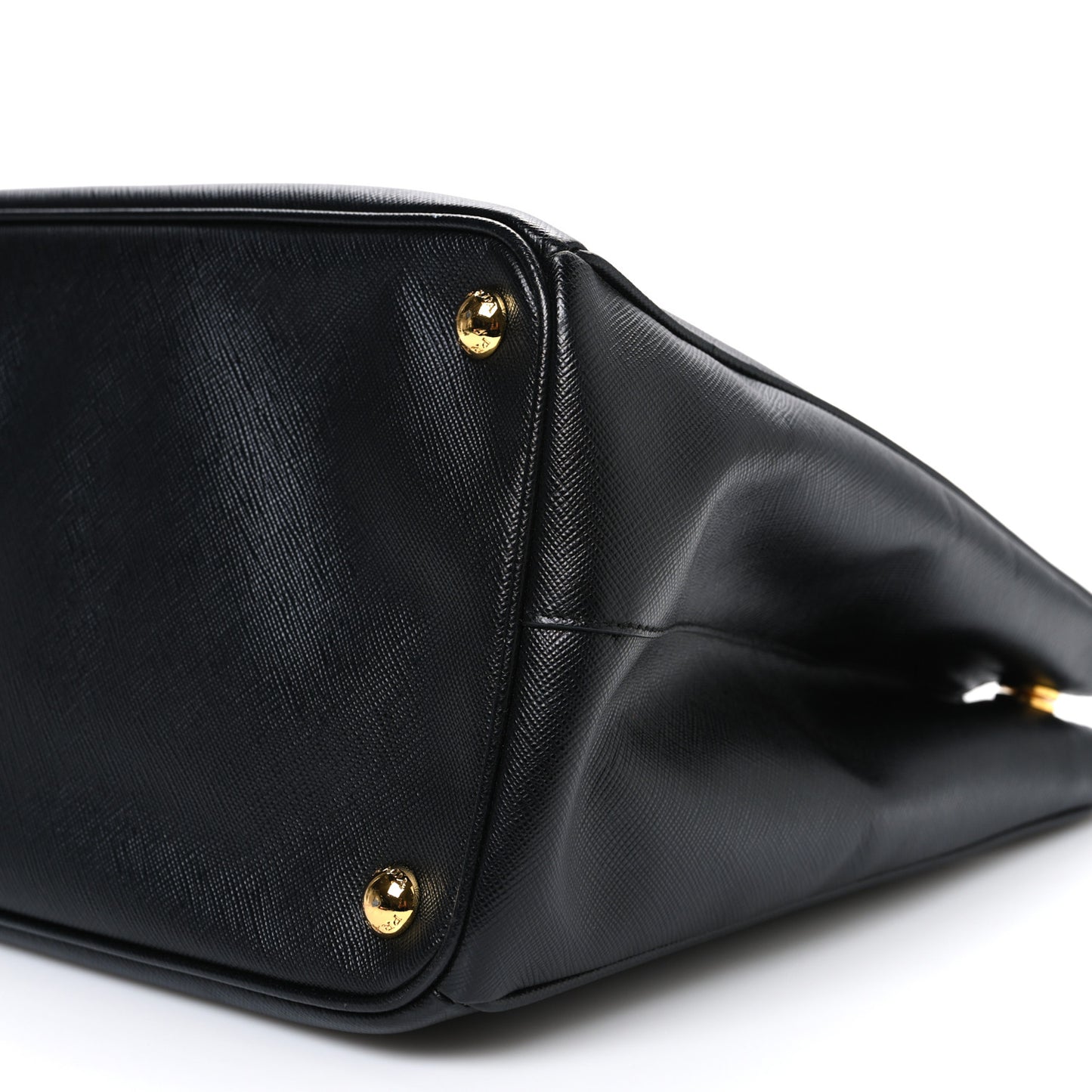 Saffiano Lux Large Galleria Double Zip Tote Black