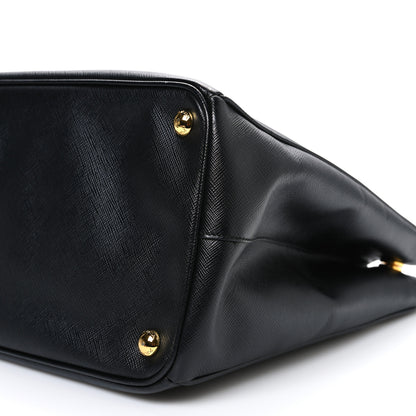 Prada Saffiano Lux Large Galleria Double Zip Tote Black 10 of 11