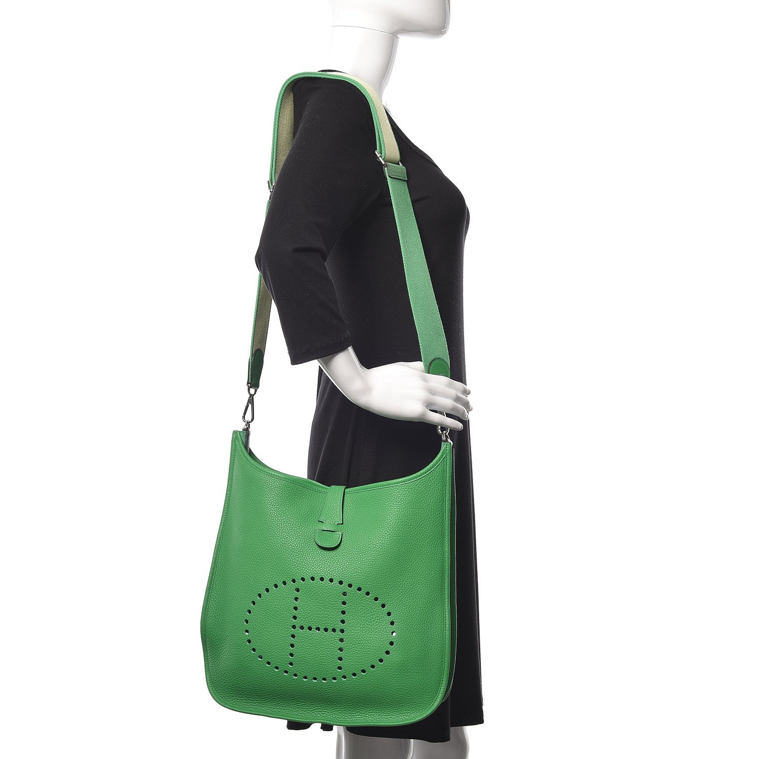 Hermes Taurillon Clemence Amazone Evelyne III GM Bambou 2 of 10