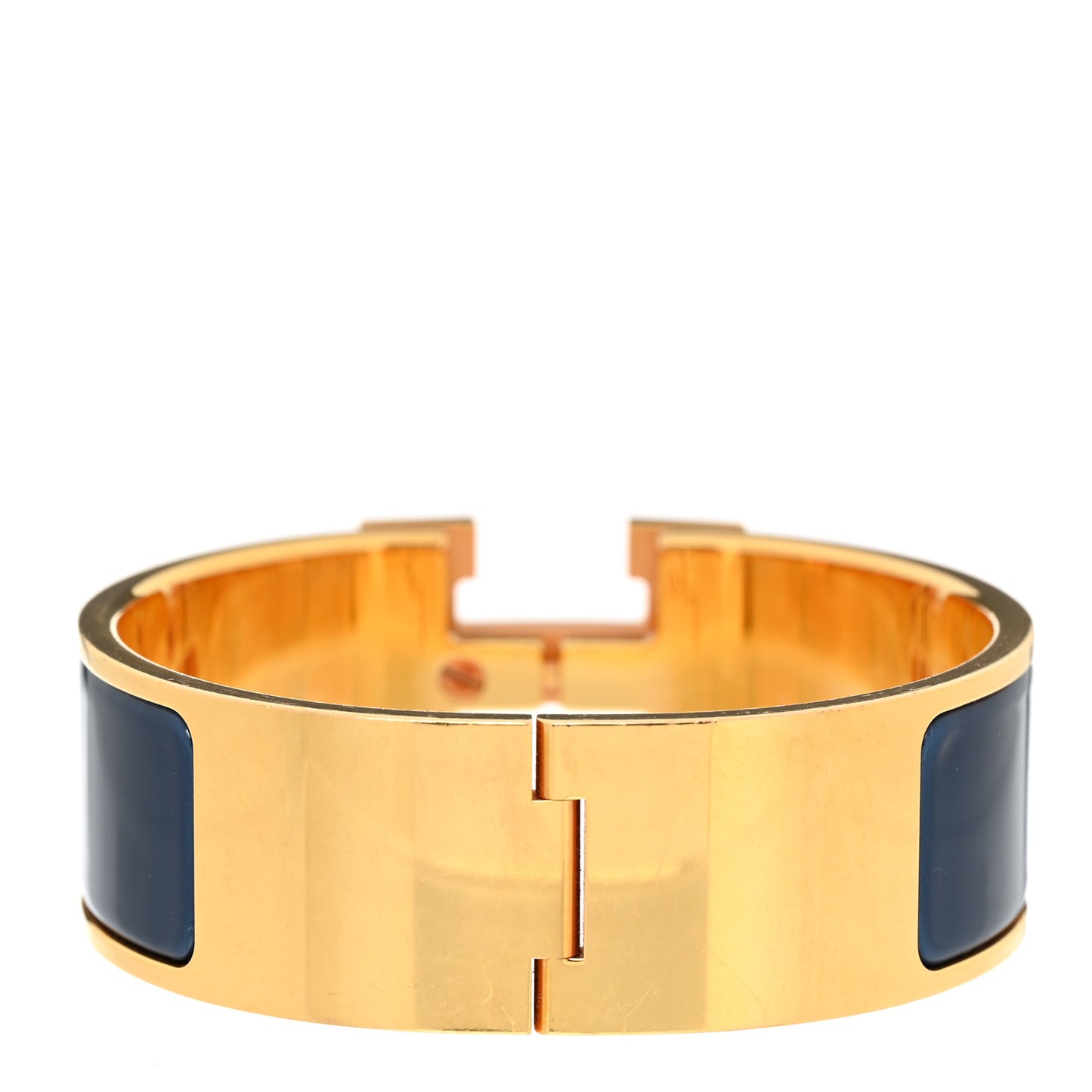 Enamel Wide Clic Clac H Bracelet PM Bleu Indigo