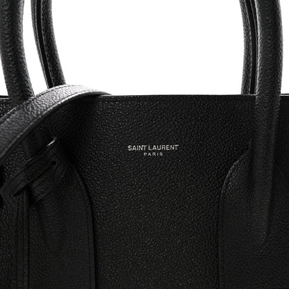 Saint Laurent Grained Calfskin Small Sac De Jour Black 7 of 9
