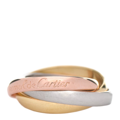 Cartier 18K Pink Yellow White Gold Classic Les Must De Cartier Trinity Ring 56 7.5 1 of 5