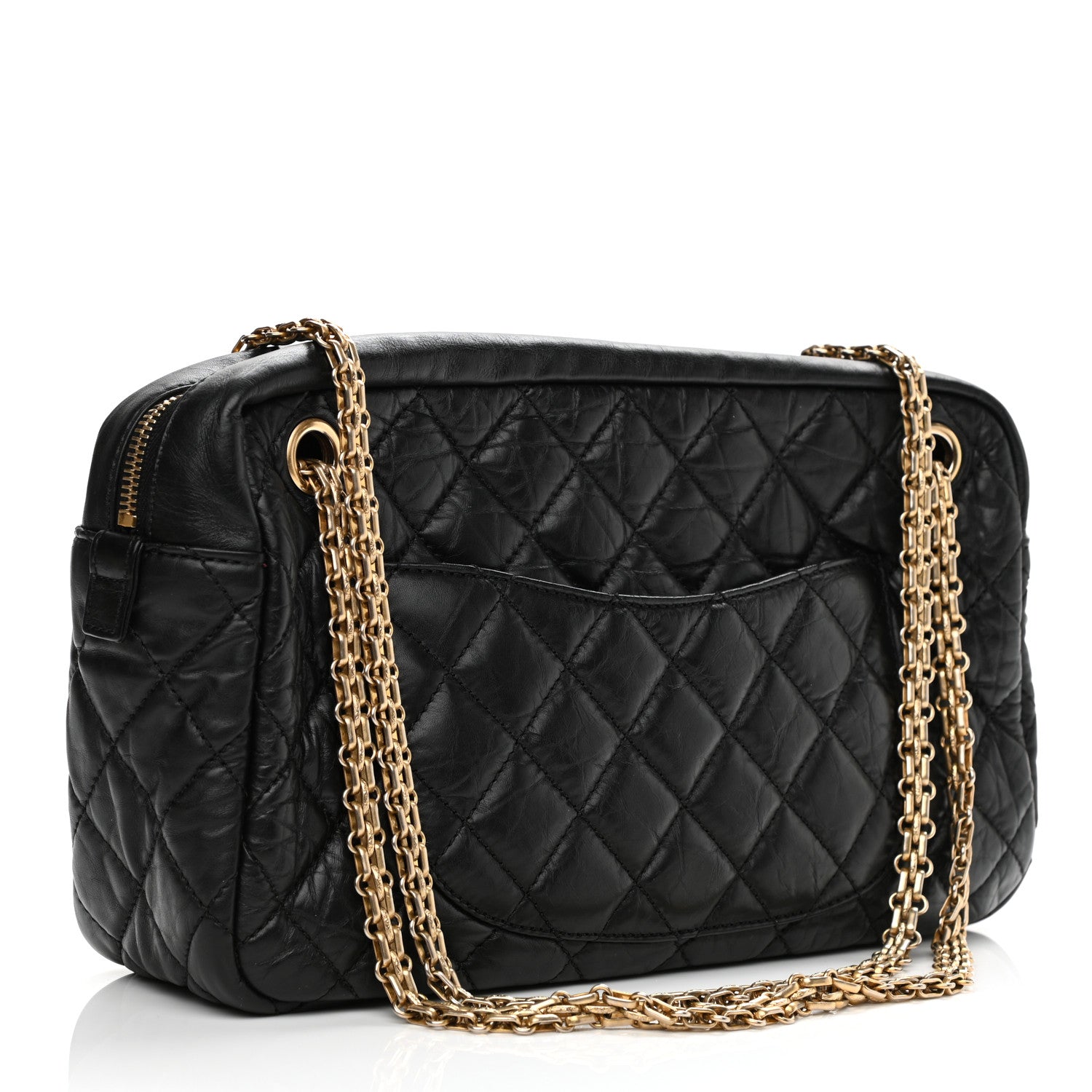 Chanel Aged Calfskin Quilted Medium Reissue Camera Case Black 3 of 10