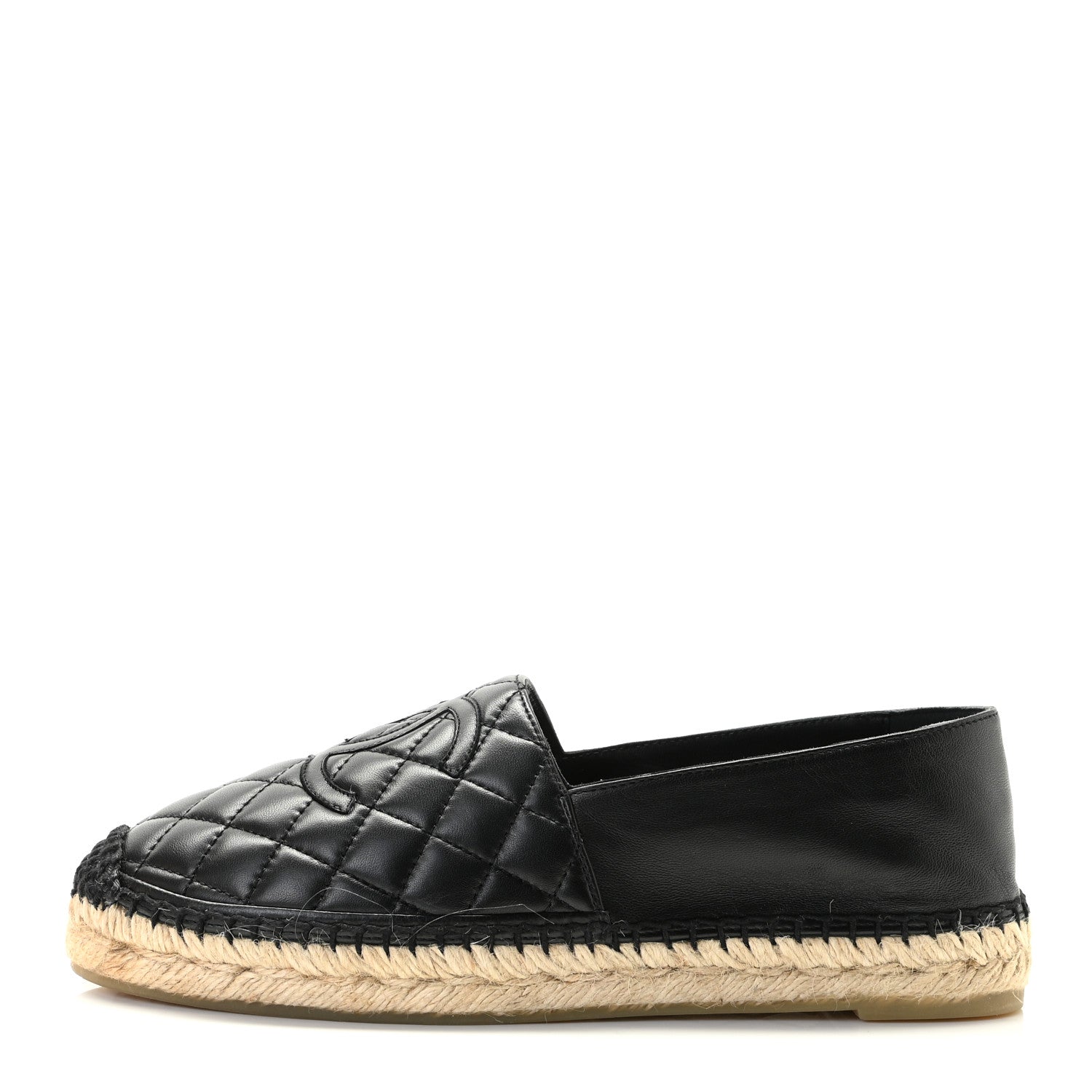 Chanel Lambskin Quilted CC Espadrilles 39 Black 1 of 10