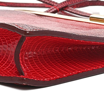 Celine Lizard Mini Clasp Bag Red 9 of 10