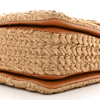 Valentino Garavani Raffia One Stud Chain Clutch Natural 9 of 9