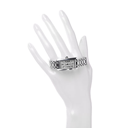 Cartier 18K White Gold 19mm Tank Americaine Quartz Watch 2 of 8