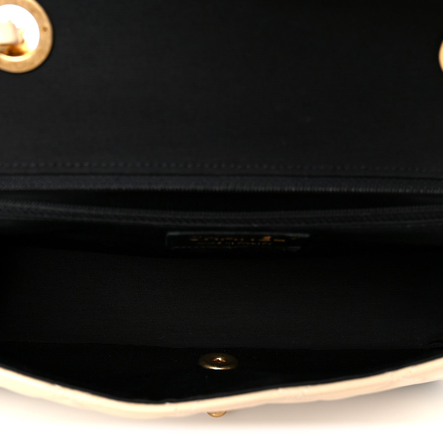 Chanel Lambskin Quilted Medium Elegant CC Flap Beige Black 5 of 11