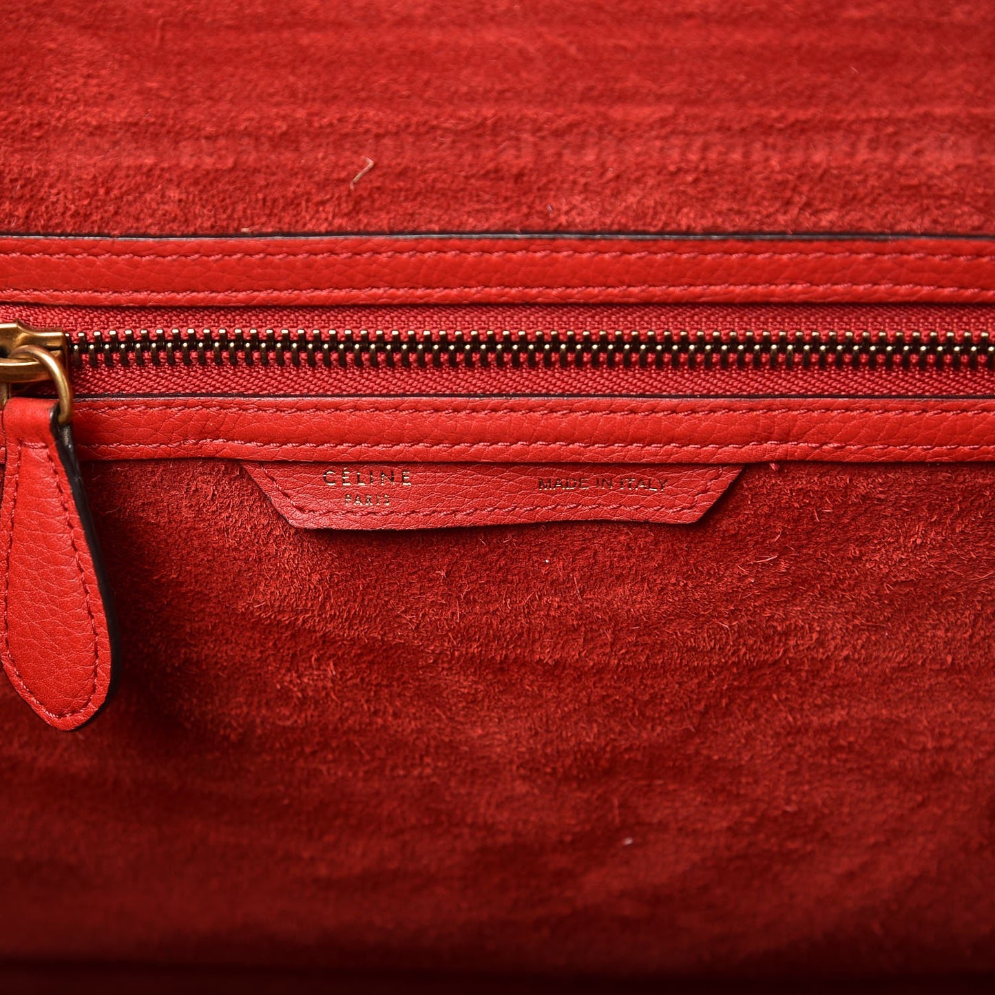 Drummed Calfskin Mini Luggage Coquelicot