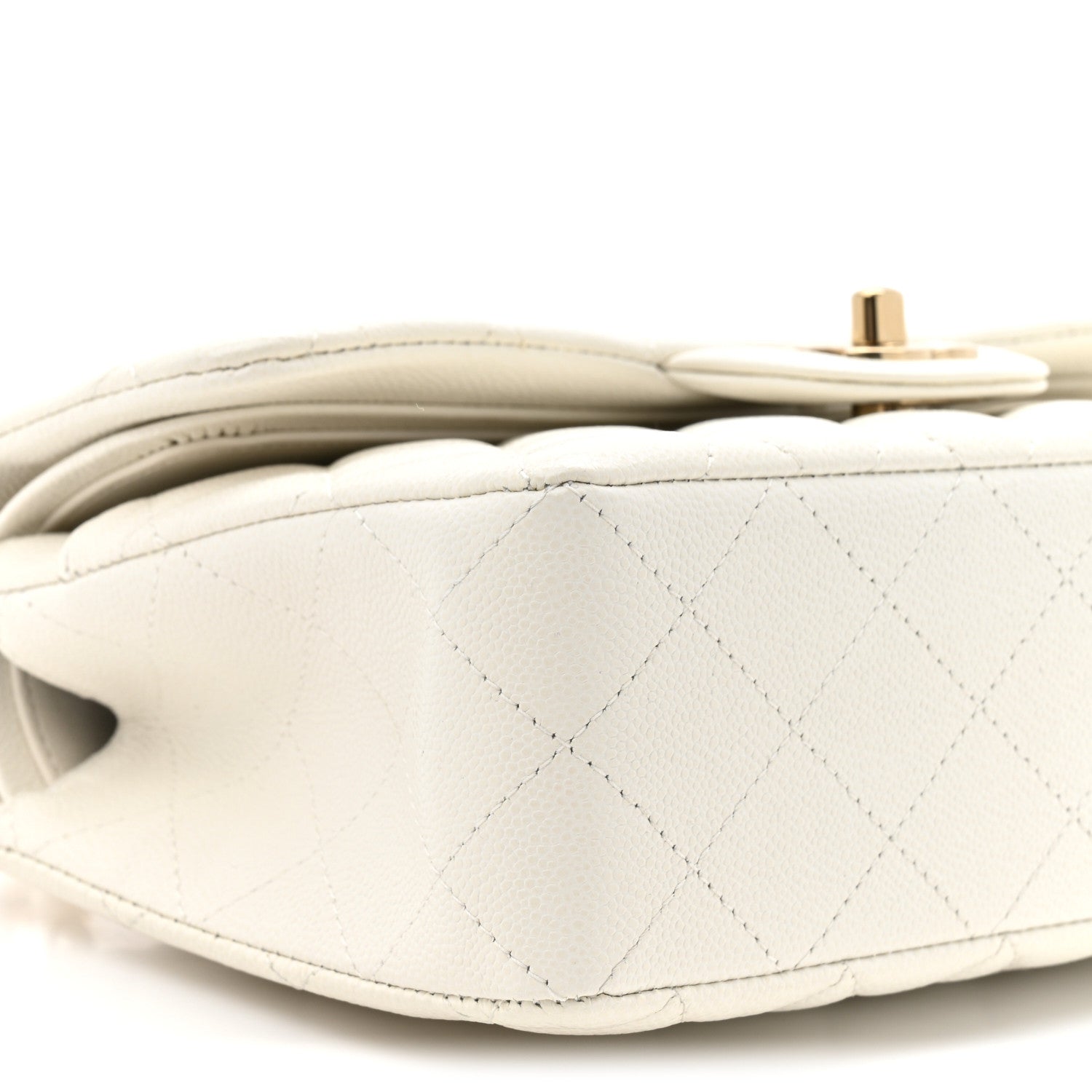 Chanel Caviar Quilted Small Double Flap White 10 of 10