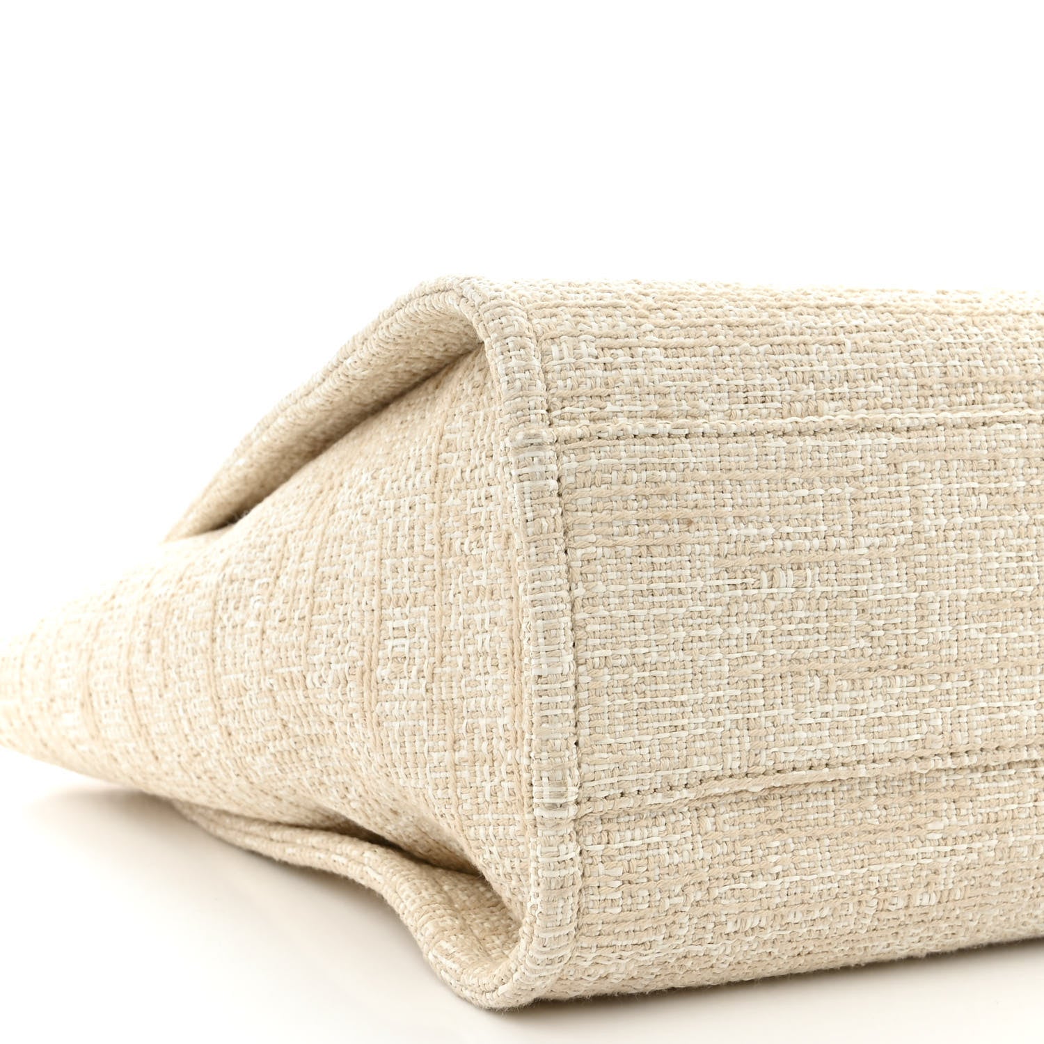 Chanel Lurex Boucle Small Deauville Tote Ivory 9 of 11