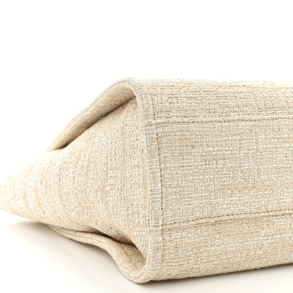 Chanel Lurex Boucle Small Deauville Tote Ivory 9 of 11