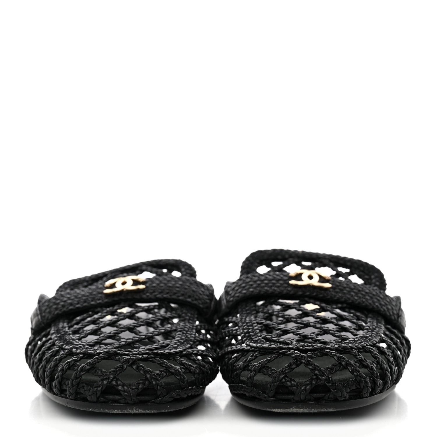 Chanel Braided Lambskin Mule Sandals 39 Black 3 of 11