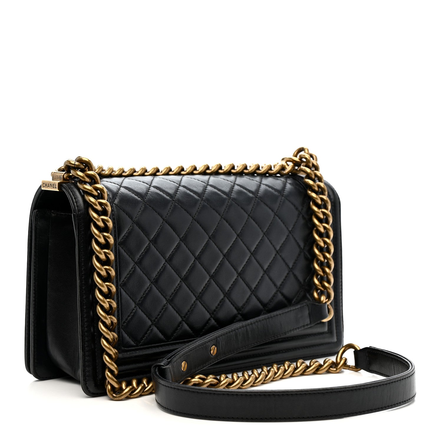 Chanel Lambskin Quilted Medium Boy Flap Black 3 of 13