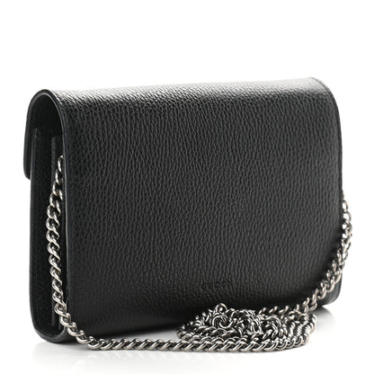 Gucci Calfskin Mini Dionysus Chain Wallet Black 3 of 13
