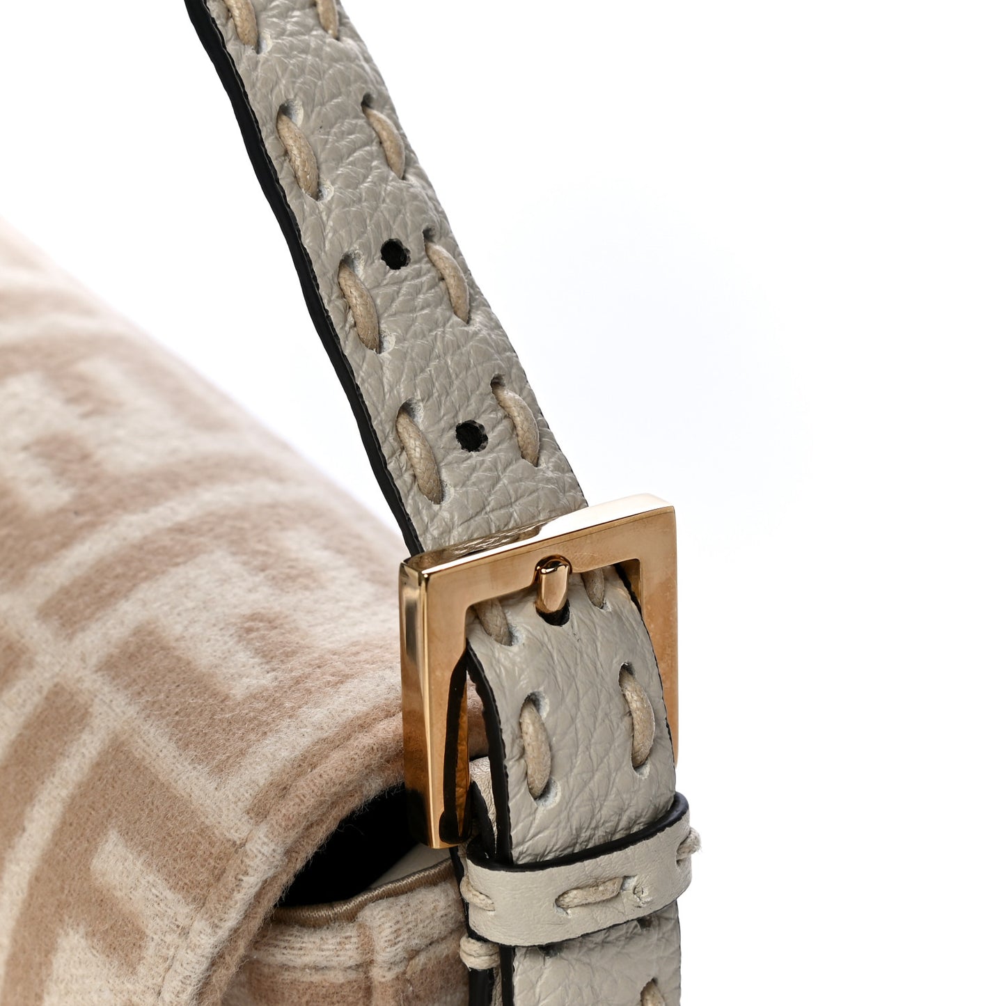 Wool Cuoio Romano Selleria FF 1974 Baguette 1997 Beige Cammello Camelia