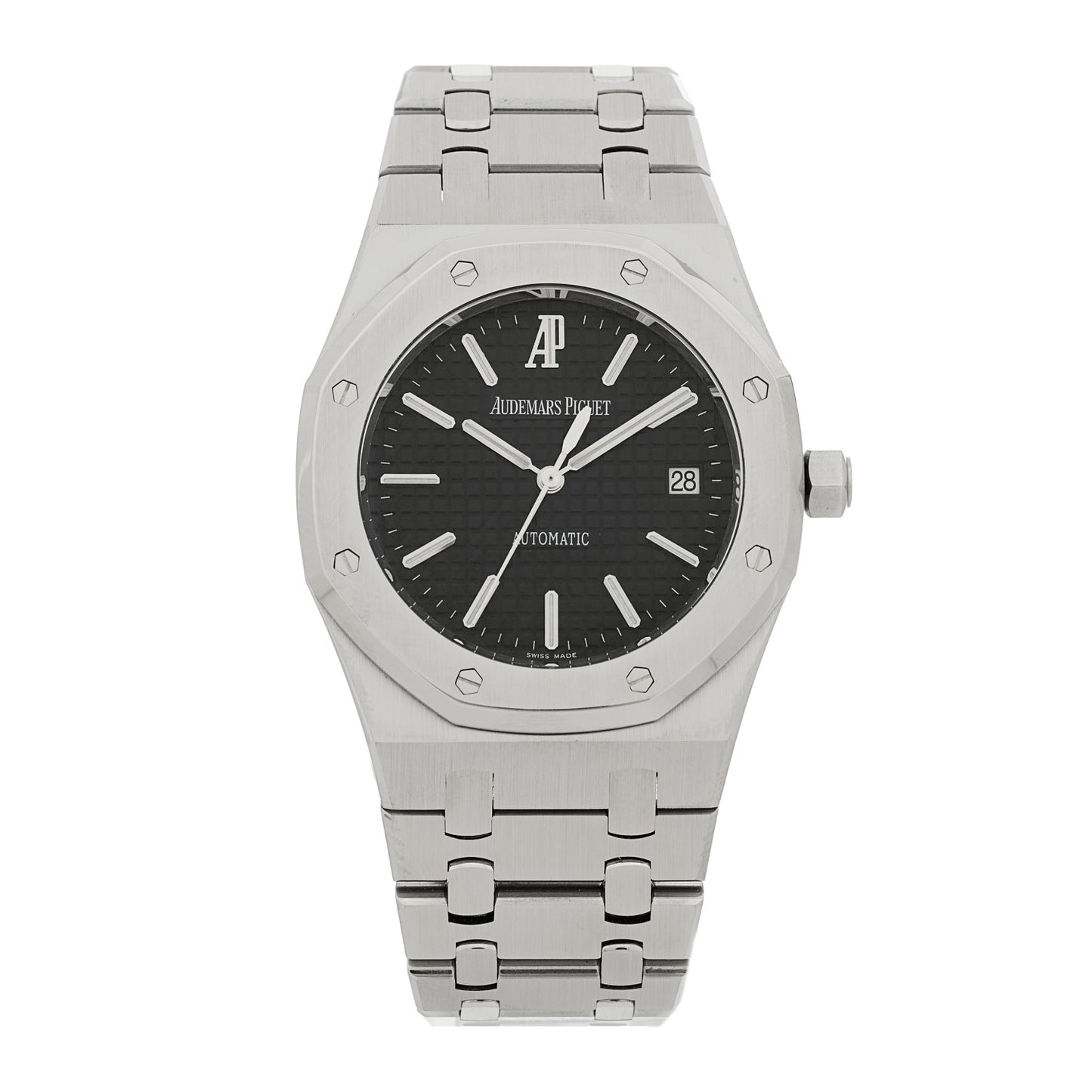 Stainless Steel 39mm Royal Oak Automatic Watch Black 15300ST