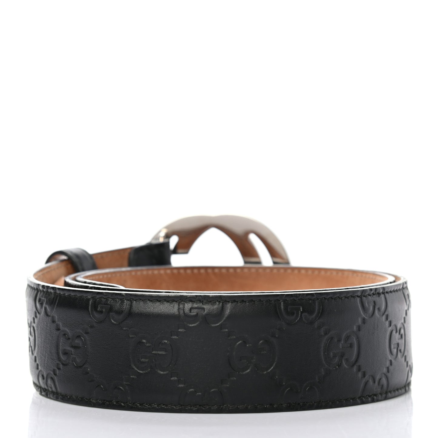 Guccissima Signature Interlocking G 40mm Belt 85 34 Black