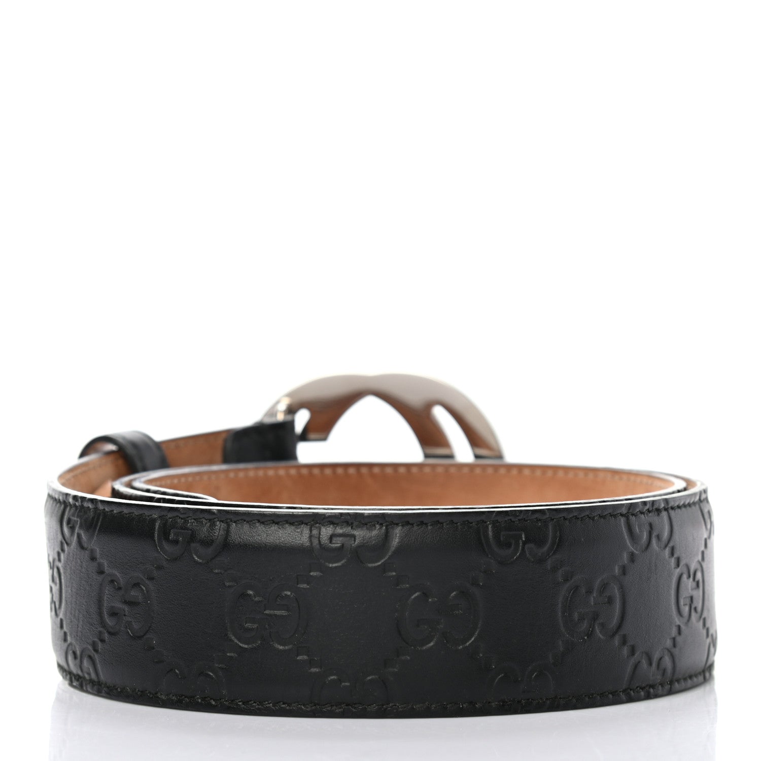 Gucci Guccissima Signature Interlocking G 40mm Belt 85 34 Black 2 of 5