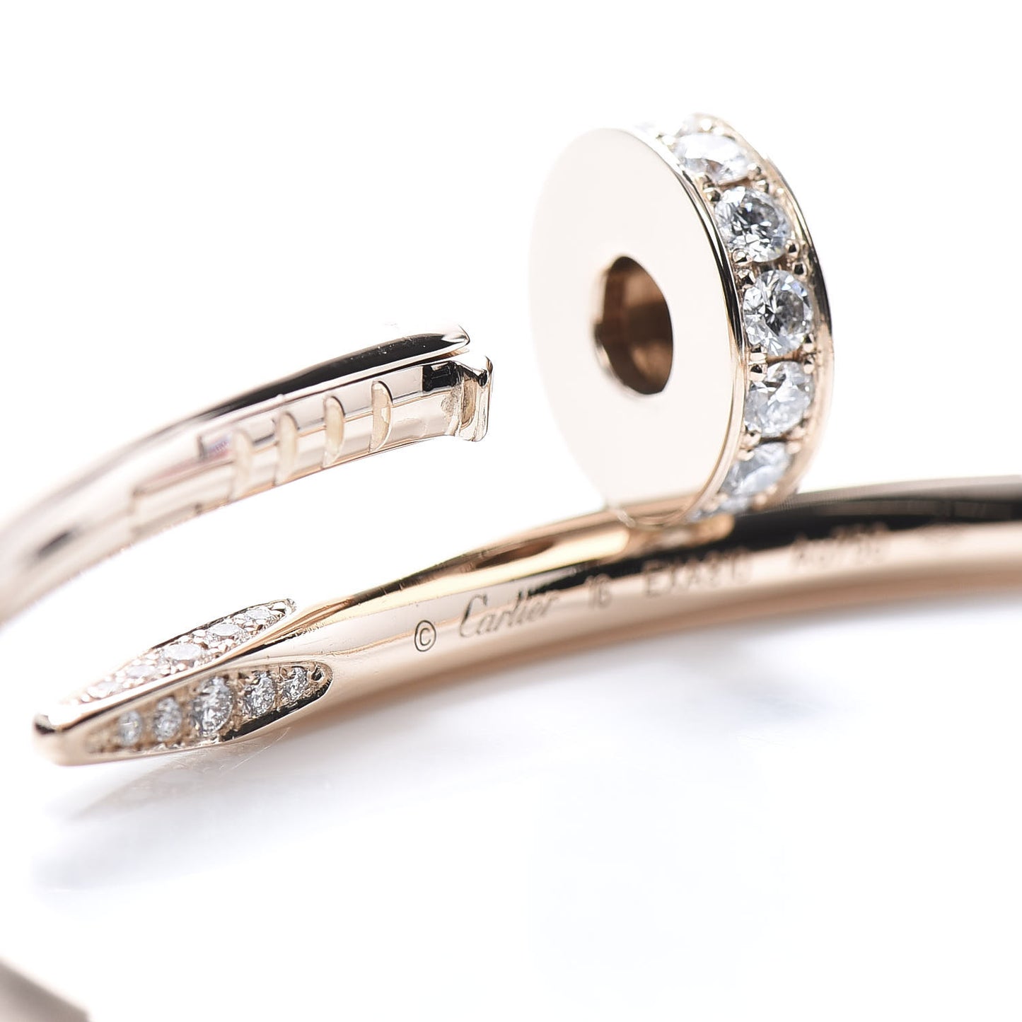 18K Pink Gold Diamond Juste Un Clou Bracelet 16