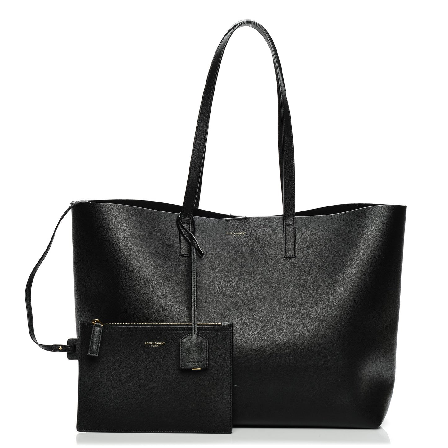 Calfskin Large Shopping Tote Black
