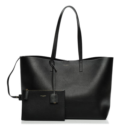 Saint Laurent Calfskin Large Shopping Tote Black 3 of 8