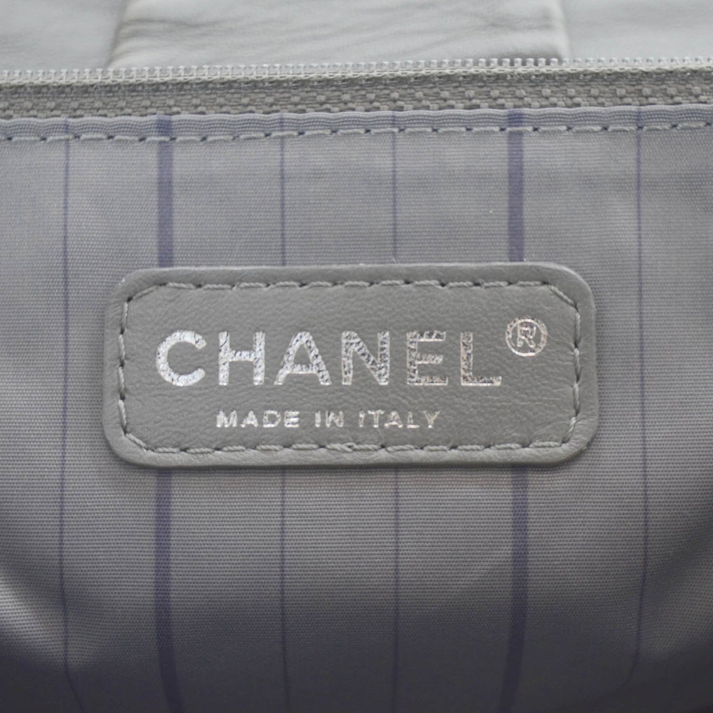 Lambskin Studded Flap Gray