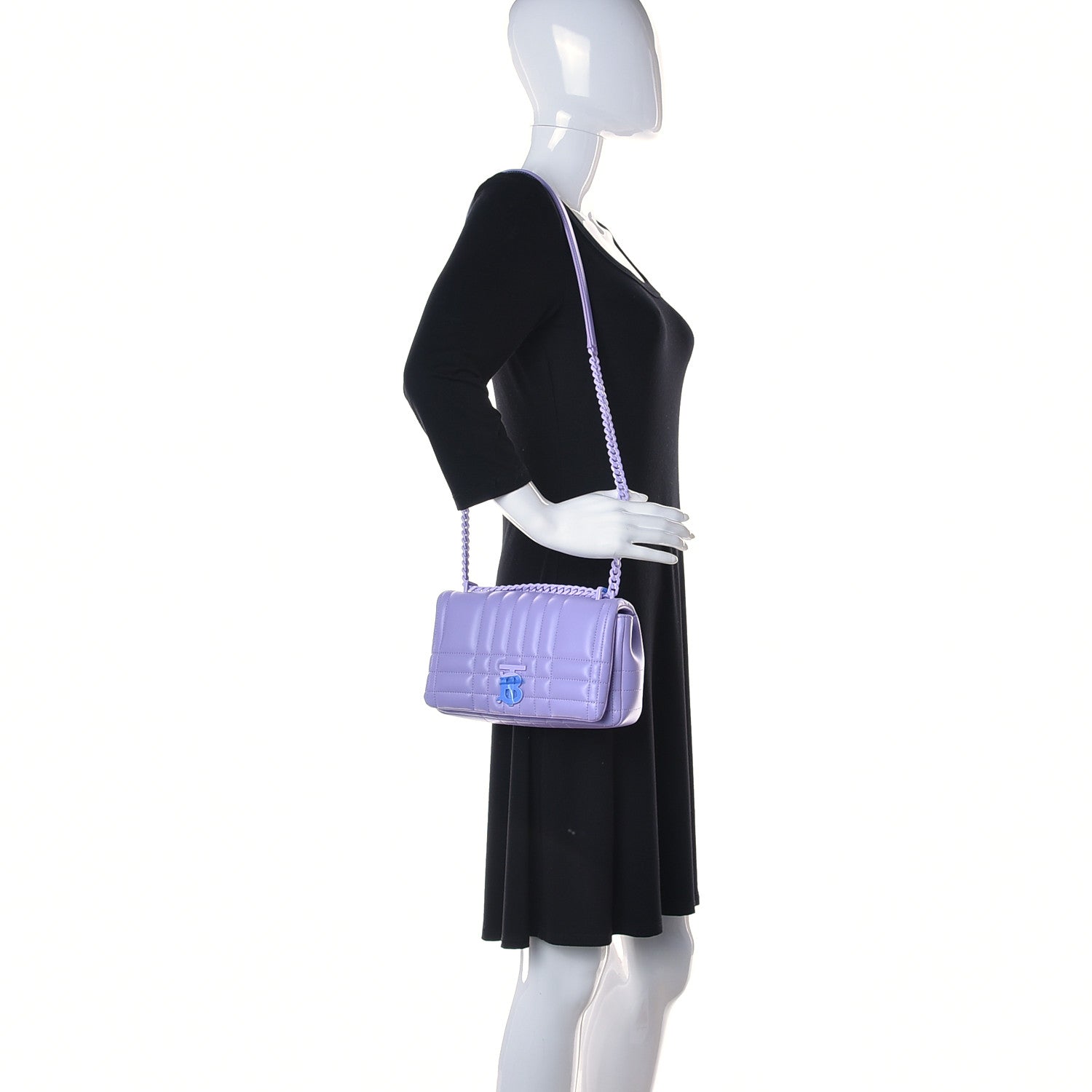 Burberry Lambskin Quilted Small Lola Bag Soft Violet 2 of 11