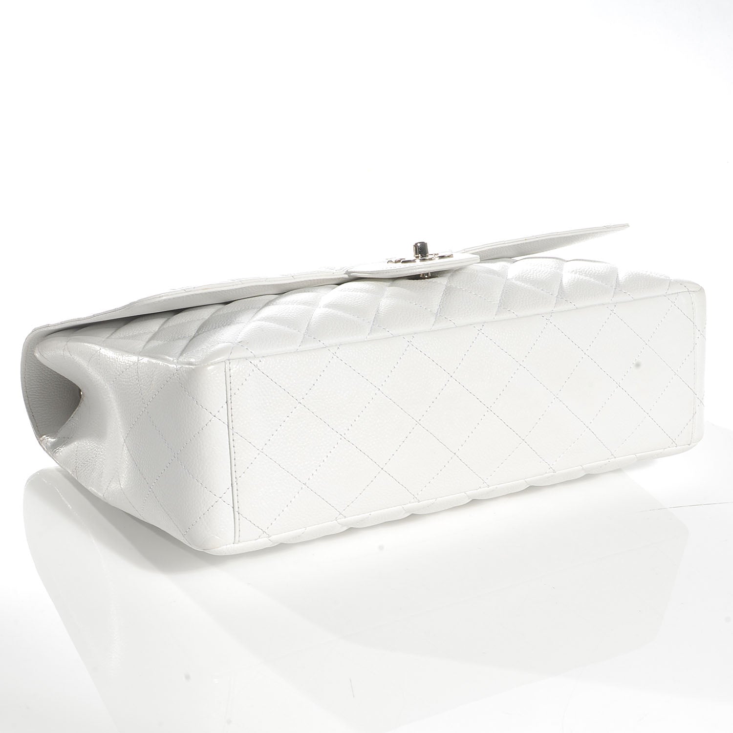 Chanel Caviar Maxi Single Flap White 4 of 8