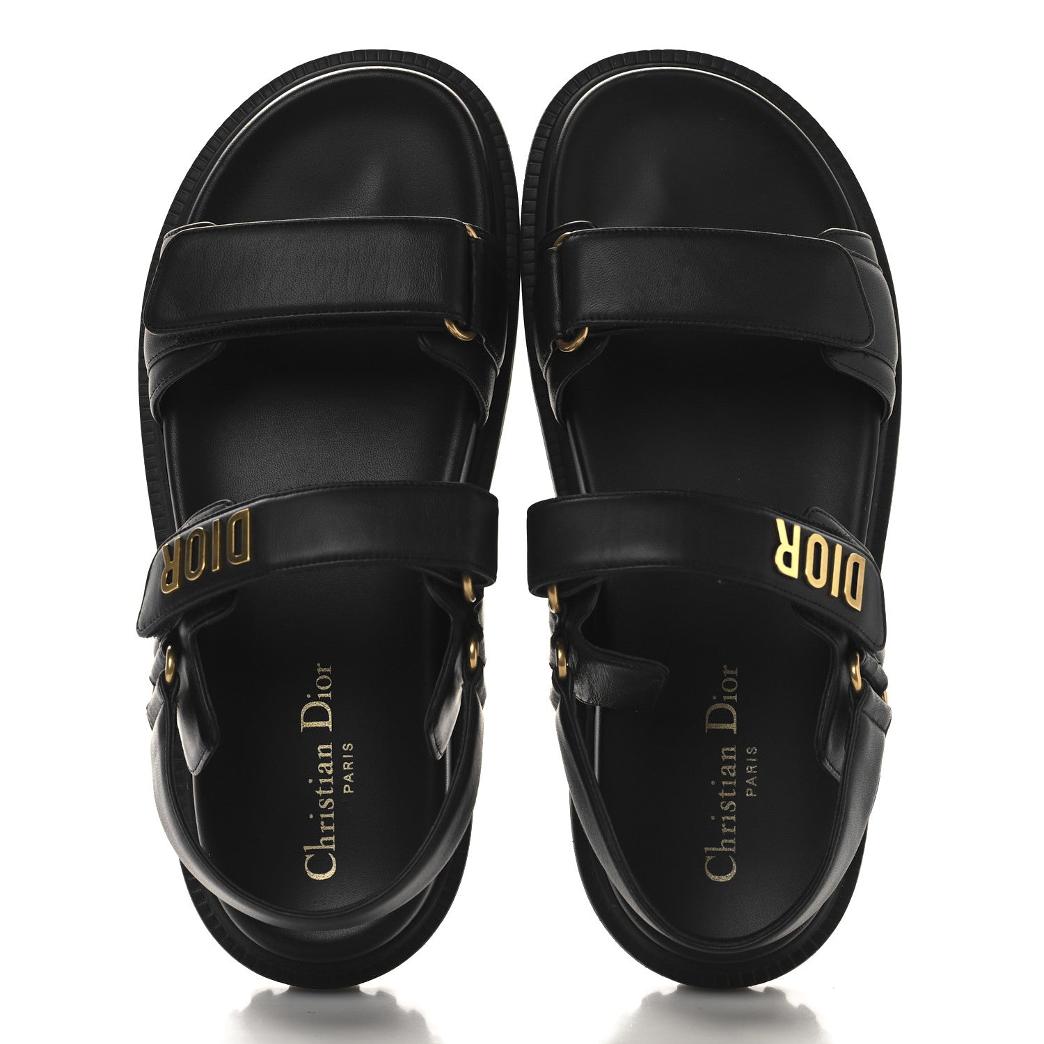 Christian Dior Lambskin Dioract 10mm Sandals 40 Black 2 of 9
