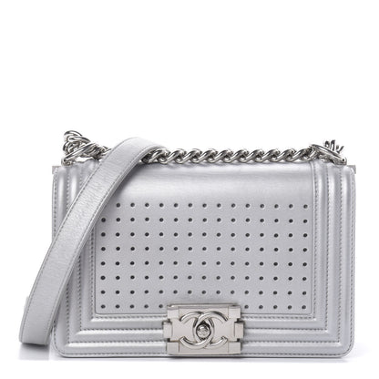 Chanel Metallic Lambskin LED Small Boy Flap Silver 1 of 17