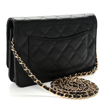 Chanel Caviar Quilted Wallet on Chain WOC Black 3 of 12