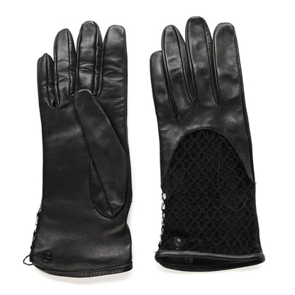 Gucci Nappa Mesh Gloves 8 Black 2 of 4
